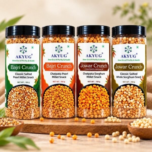 Bajri & Jowar Crunch | Millet Snacks 150 g x Pack of 4